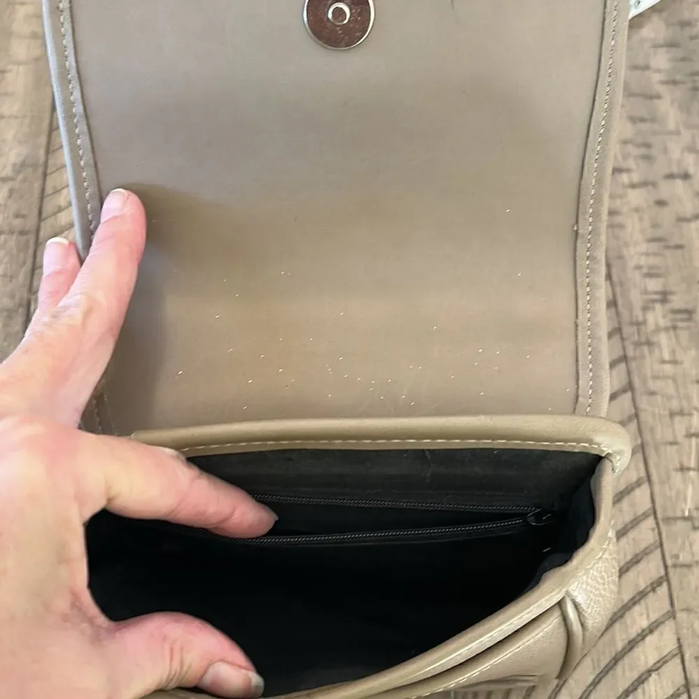 Espirit Vegan Imprinted Leather Look Crossbody and Easy Snap Convenience! ✈️ 🌆